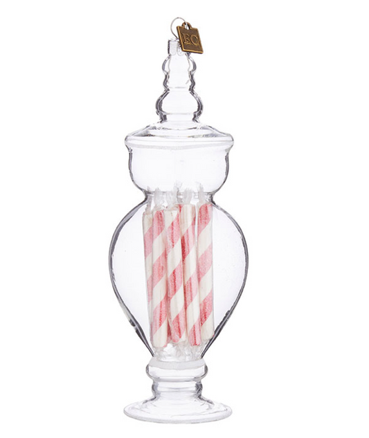 7" Peppermint Stick Candy Jar Ornament