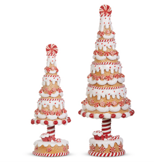 15" GINGERBREAD AND PEPPERMINT TREE