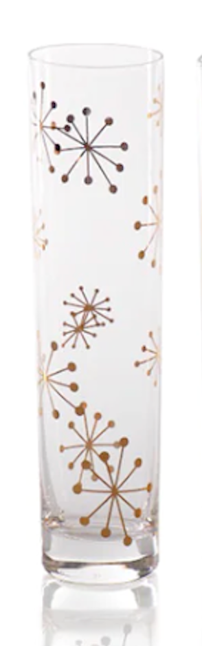 La Fete Golden Decal Champagne Flutes - Main St Mercantile