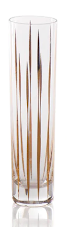 La Fete Golden Decal Champagne Flutes - Main St Mercantile