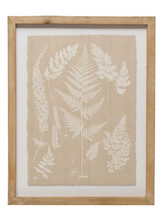 Load image into Gallery viewer, Wood Framed Wall Décor with Fern Fronds

