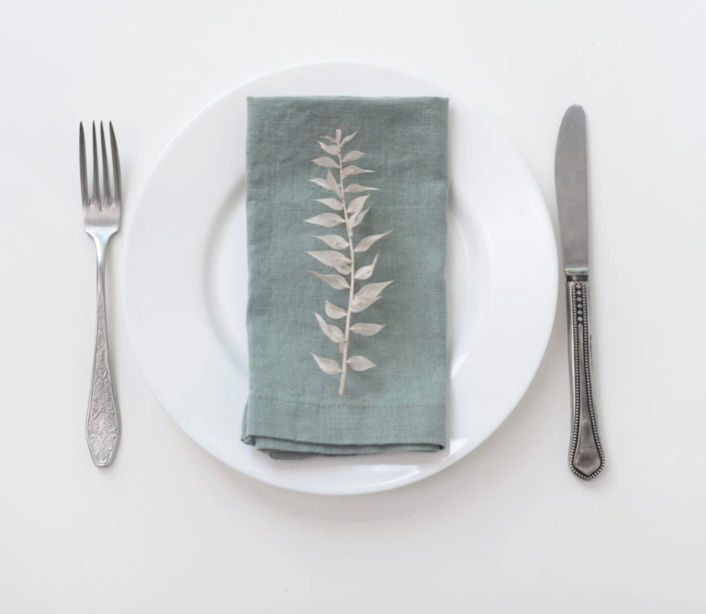 Green Milieu Linen Napkins