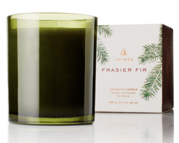 Frasier Fir Green Glass Candle