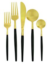 Load image into Gallery viewer, Gold Flatware Set of 5

