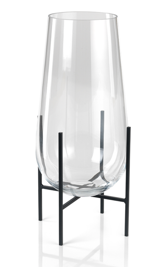 Salema Vase / Hurricane on Metal Stand