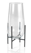 Load image into Gallery viewer, Salema Vase / Hurricane on Metal Stand
