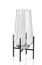 Load image into Gallery viewer, Salema Vase / Hurricane on Metal Stand
