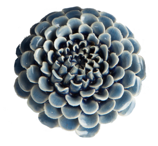 Ceramic Zinnia Indigo