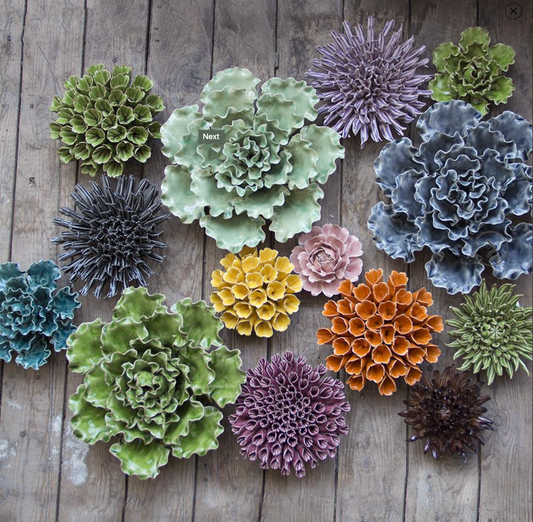 Coral 5 Decorative Flowers