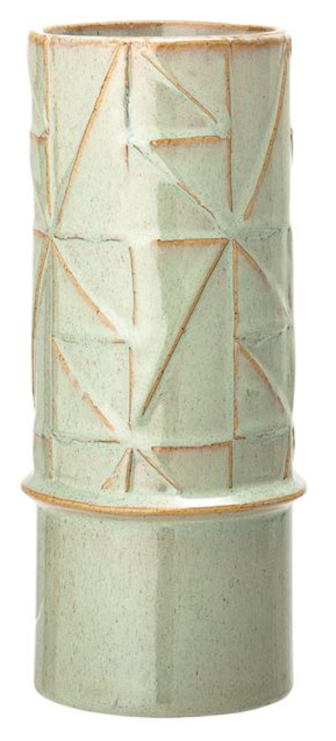 Embossed Stoneware Vase