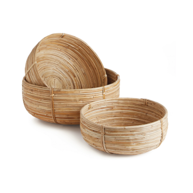 Cane Rattan Low Baskets