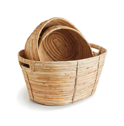 Cane Rattan Oval Baskets