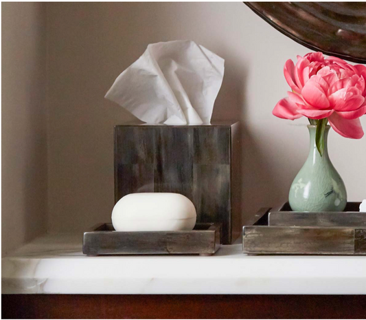 Arles Dark Faux Horn Bathroom Accessories
