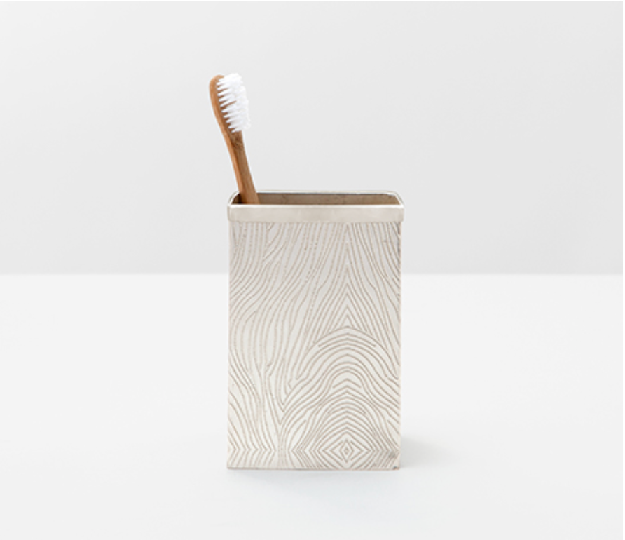 Wood Grain Toothbrush Holder - Natural