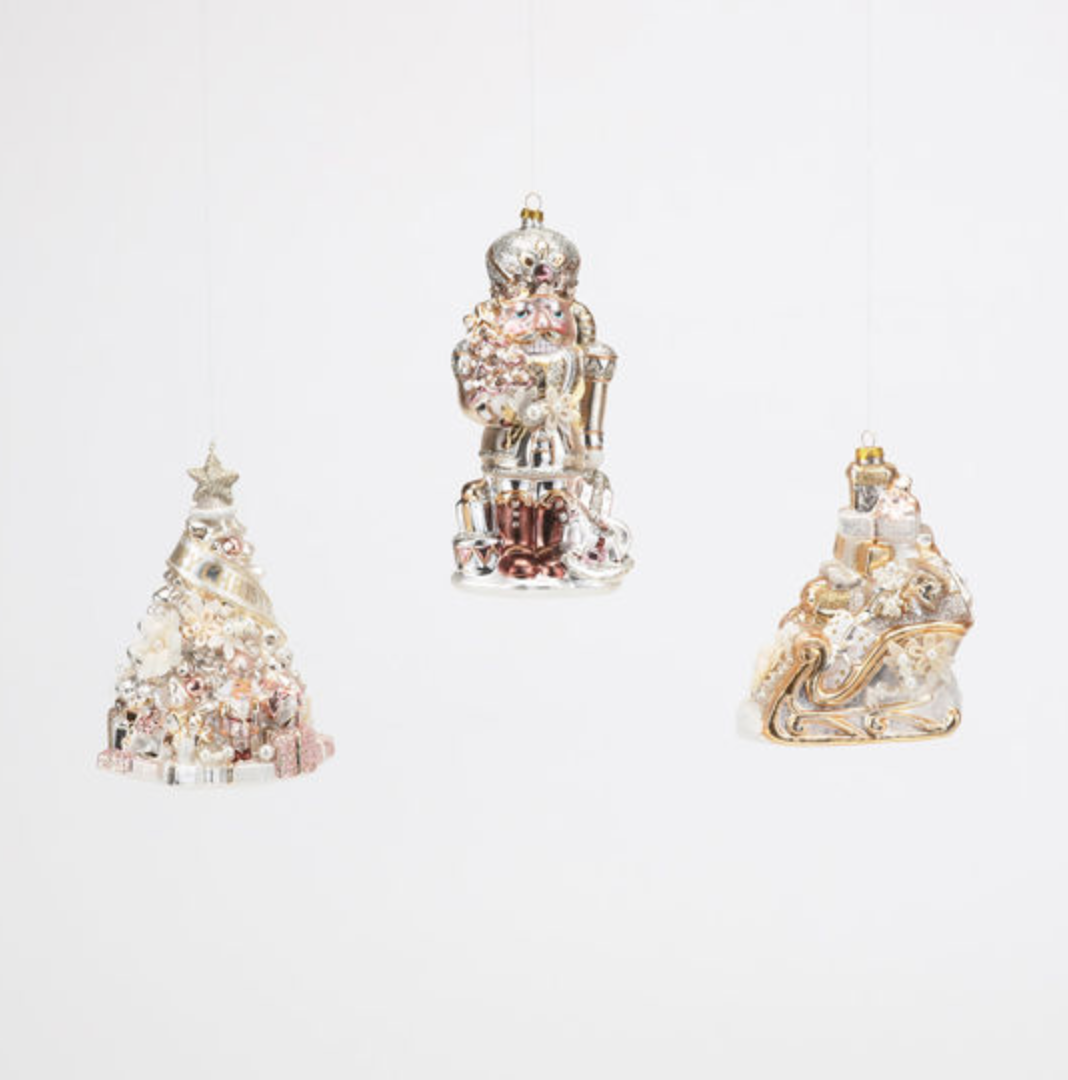 Nutcracker Tree & Sleigh Ornament
