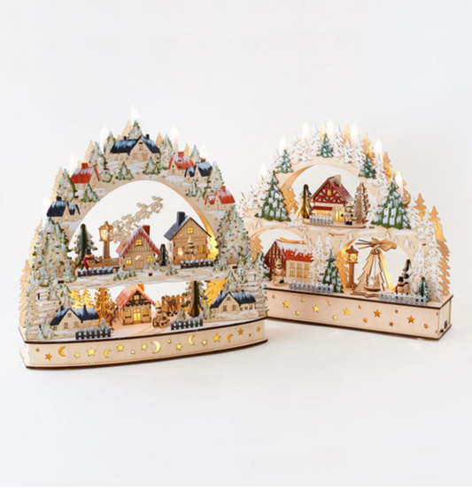 Candlelight Village Scene