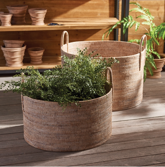 Burma Rattan Hamper W/Handles