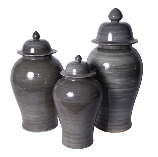 Iron Gray Temple Jar