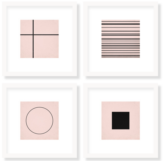 Pink/Black Framed Acrylic Art