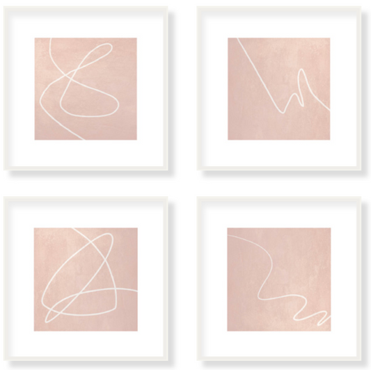 Pink/White Framed Acrylic Art