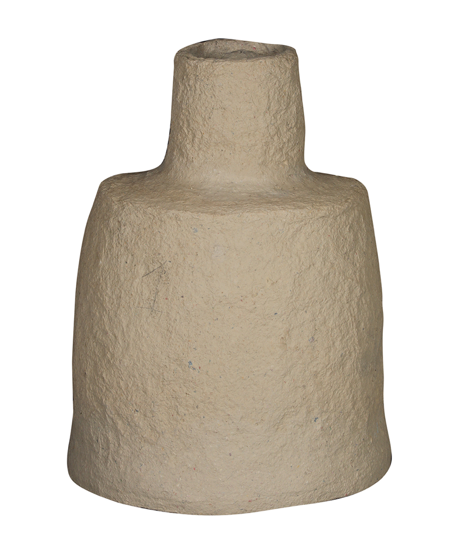 Paper Mache Vessel - Bottle Shaped