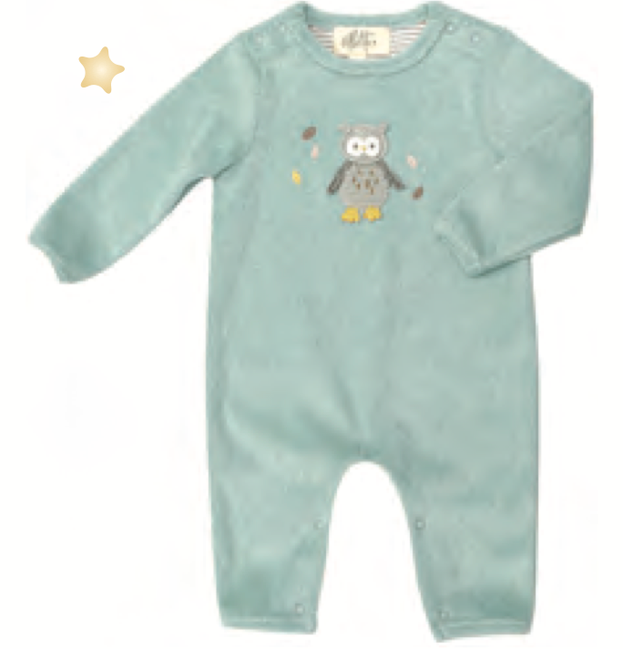 Crochet Owl Dew Babygro