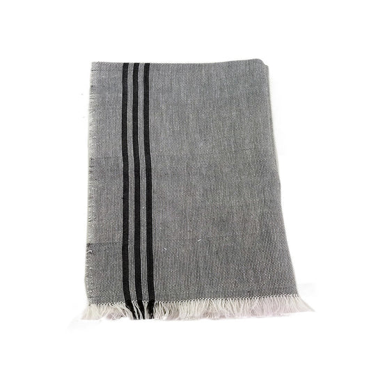 Slate Chambray with Black Napkin