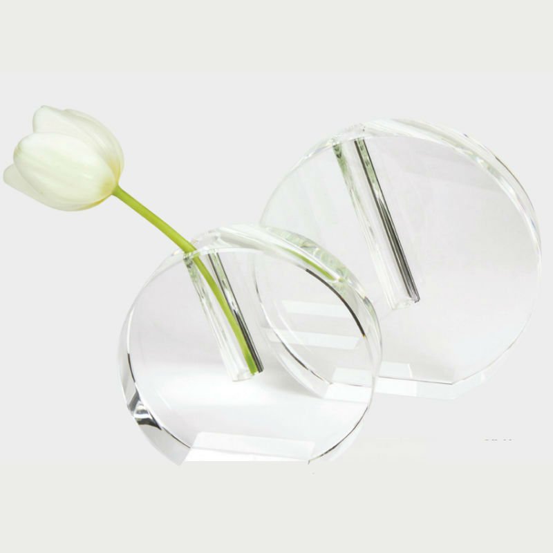 Crystal Glass Round Vase