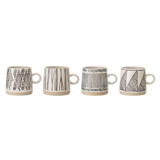 Embossed Stoneware Mug