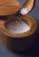 Load image into Gallery viewer, Teak Salt Cellar with Spoon
