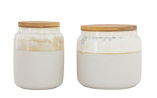 Load image into Gallery viewer, Ceramic Canister With Bamboo Lid
