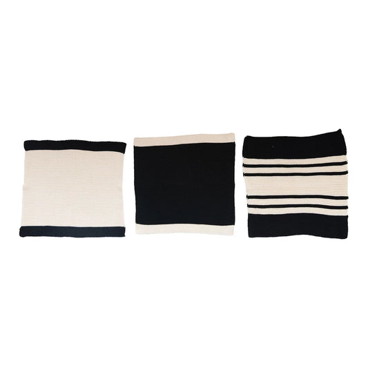 Cotton Knit Striped Dish Cloths