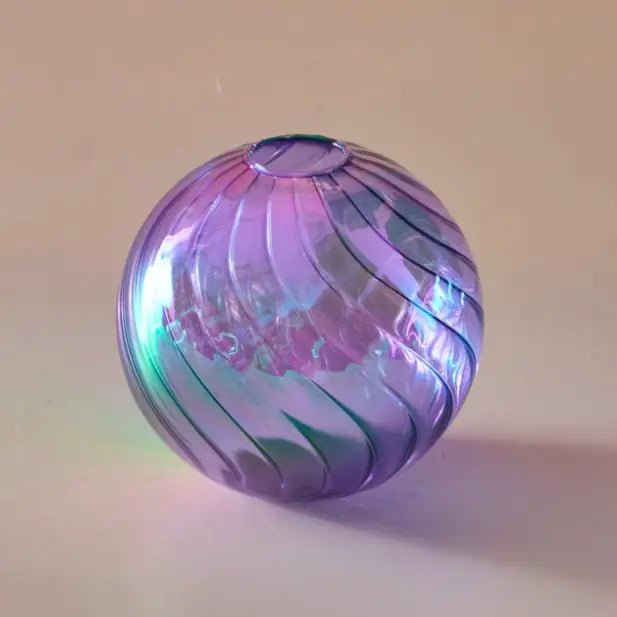 Iridescent Ball Vases