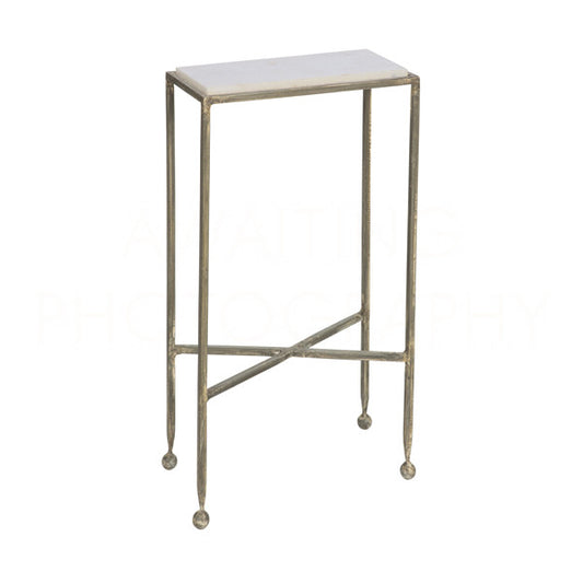 Side Table with Marble Top