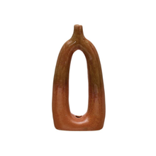Load image into Gallery viewer, Stoneware Decorative Open View Oval Vase
