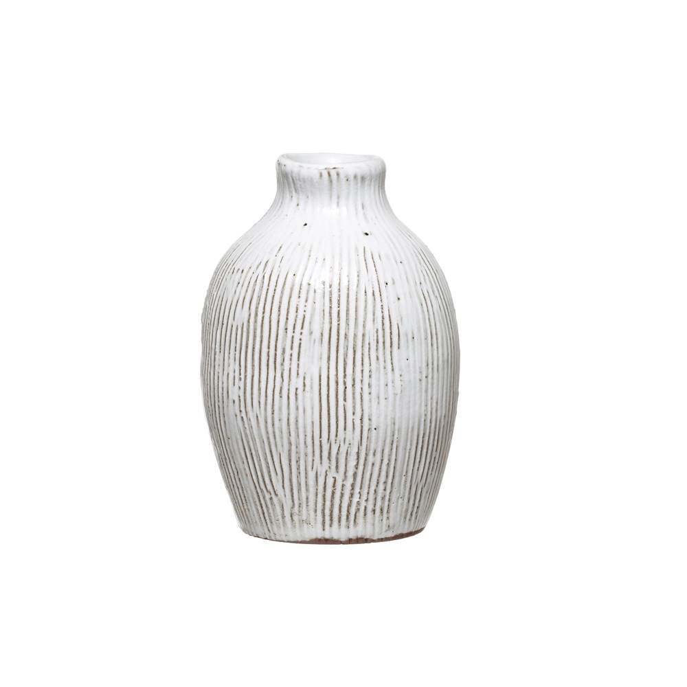 Terra-cotta Vase with Engraved Lines