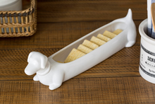 Load image into Gallery viewer, Ceramic Dachshund Cracker Dish
