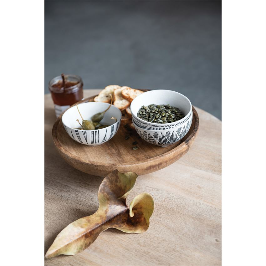 Embossed Stoneware Bowl