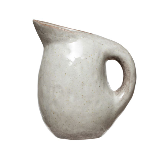 Stoneware Pitcher, Reactive Glaze