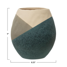 Load image into Gallery viewer, Hand-painted Stoneware Planter

