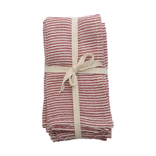 Square Cotton Napkins w/ Stripes