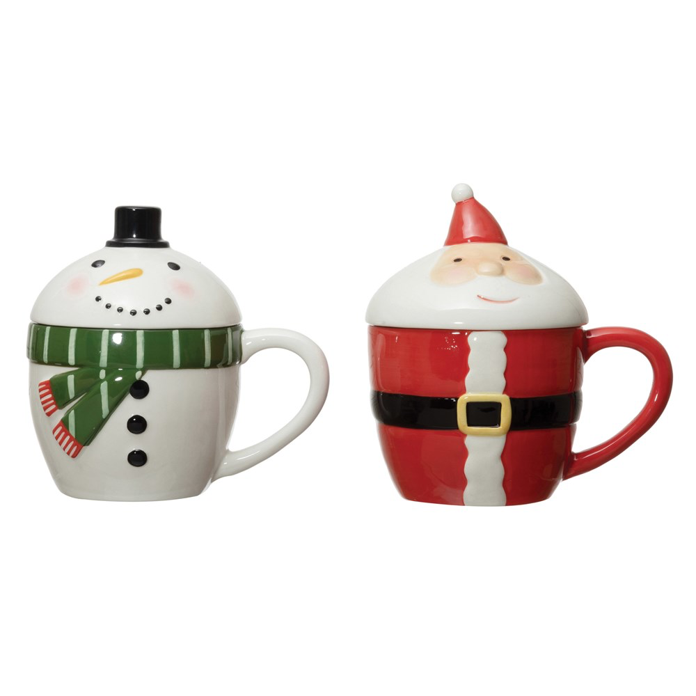 Stoneware Santa/Snowman Mug