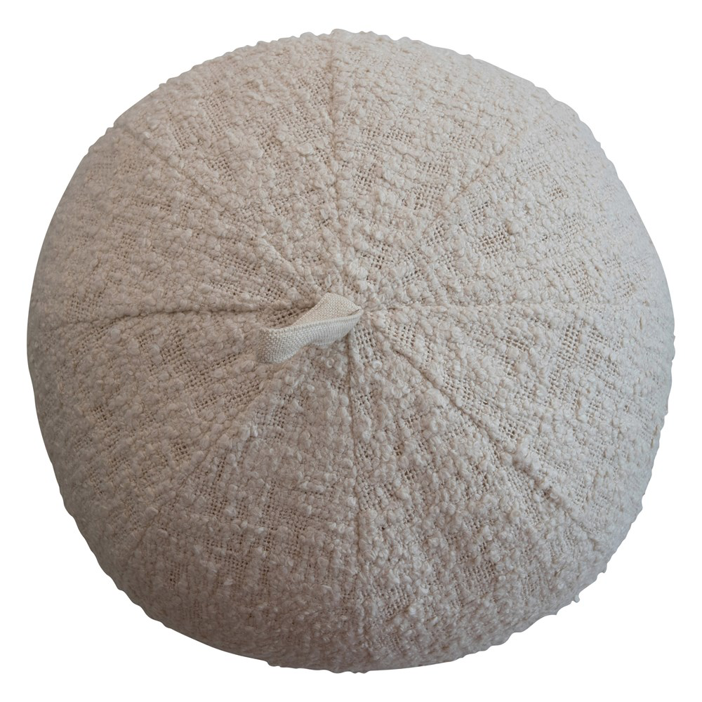 Woven Cotton Boucle Pouf