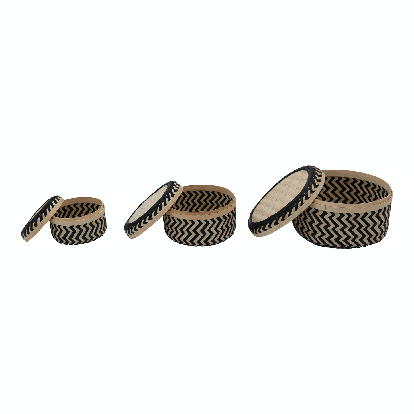 Round Bamboo Boxes with Lids