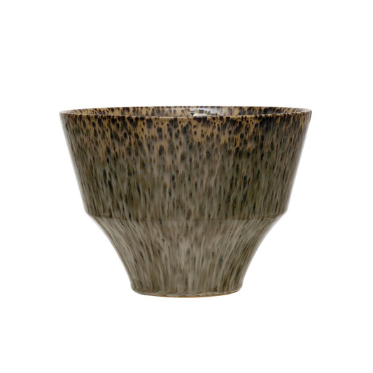 Stoneware Planter Reactive Glaze