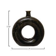 Load image into Gallery viewer, Stoneware Decorative open View Circle Vase
