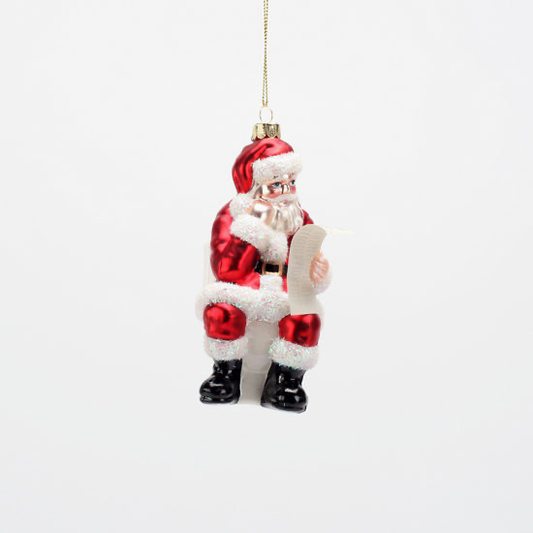 North Poo Santa Ornament