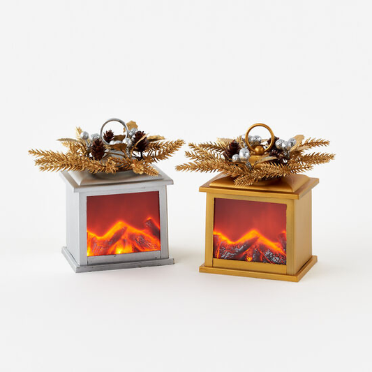 Gold/Silver Fire Lantern Ornament
