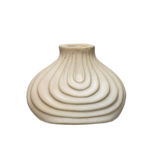 Load image into Gallery viewer, Debossed Stoneware Taper Holder/ Planter
