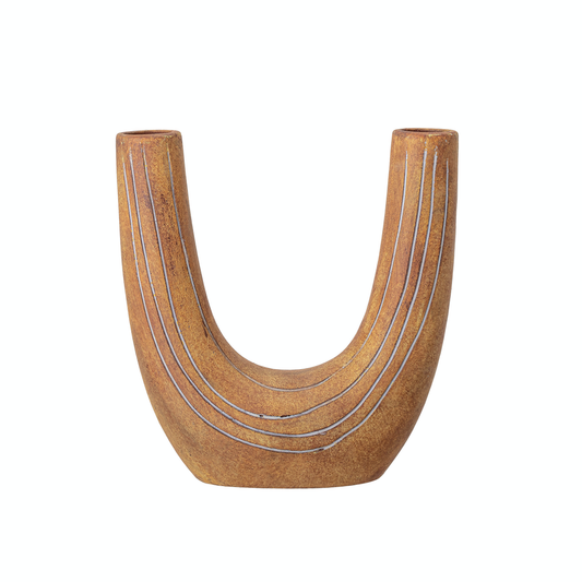 Hand-Painted Terracotta Vase